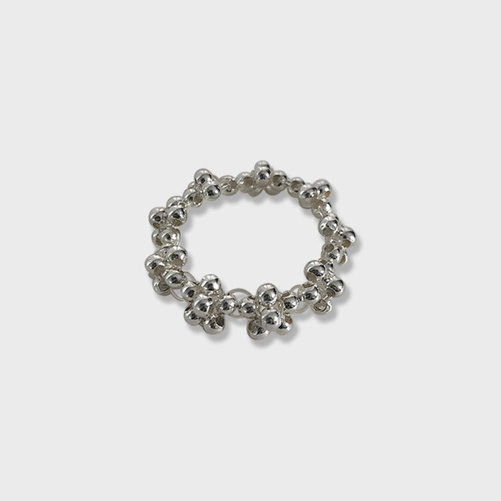[925 Silver] Mini Flower Ring / 미니 은볼 꽃반지 : 민노크 minnoc