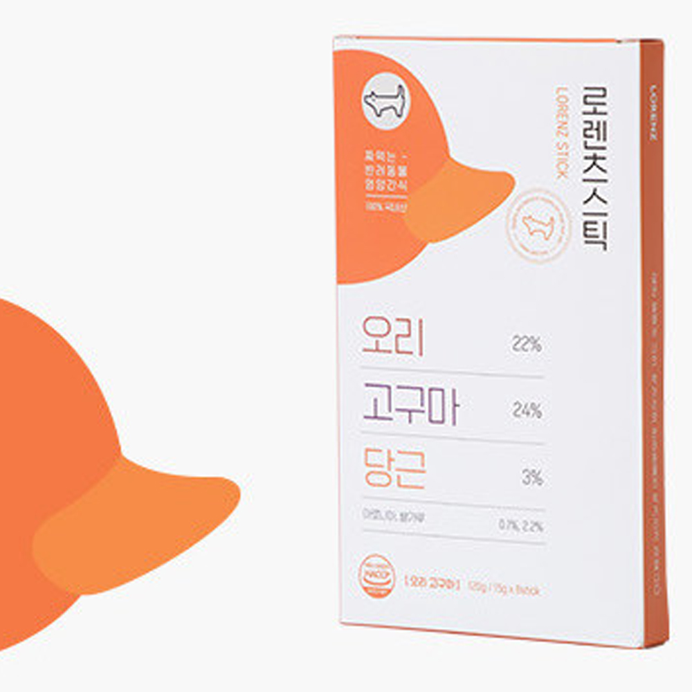 로렌츠스틱 강아지 고양이 츄르 퓨레 유기농 간식 채소, 120g, 1개