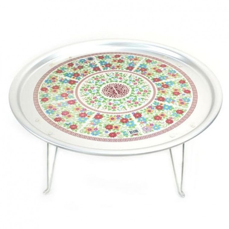 양은 밥상 찻상 다과상 원형 레트로 53cm