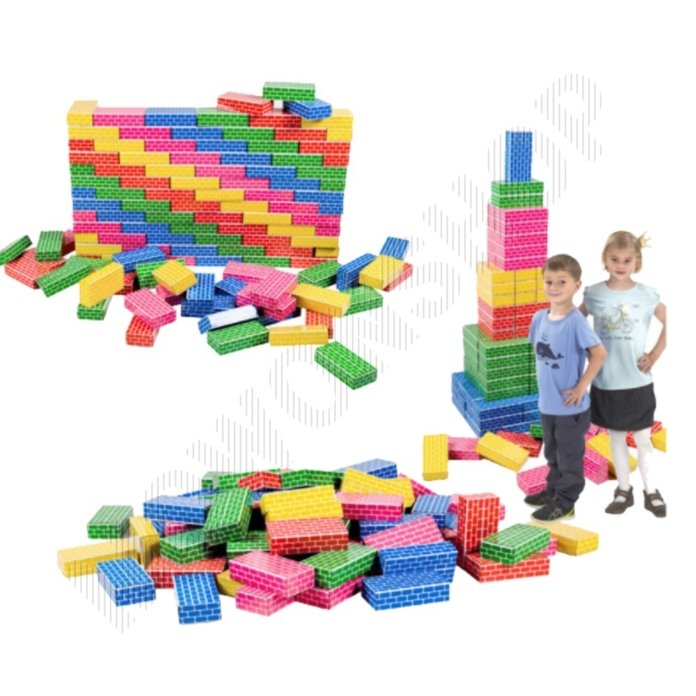 종이벽돌블럭 아기소프트블럭 종이상자쌓기 중 50Pcs - 상품 이미지