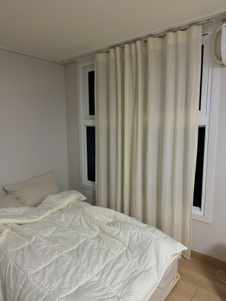 광목커튼 워싱 아이보리 카페커튼 국내생산 화이트 내츄럴