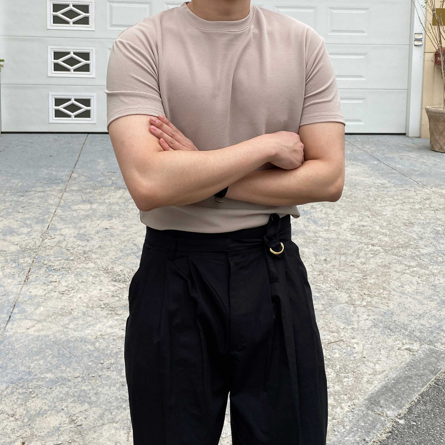 1+1 머슬핏반팔 쿨티 어깨넓어보이는옷 링클프리반팔 이미지 4