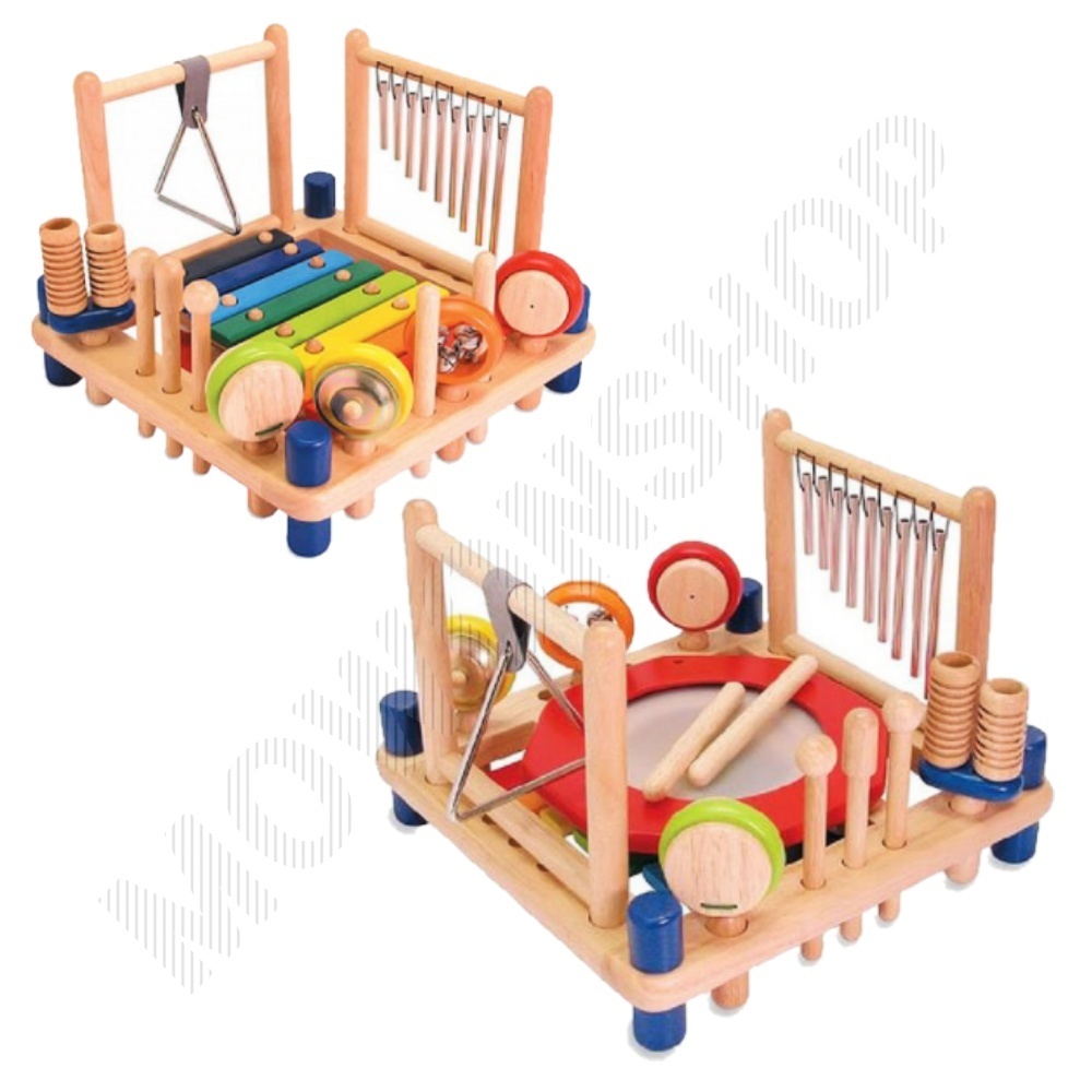 멀티악기놀이 아기 리듬 원목 세트 만3세교구 - 상품 이미지
