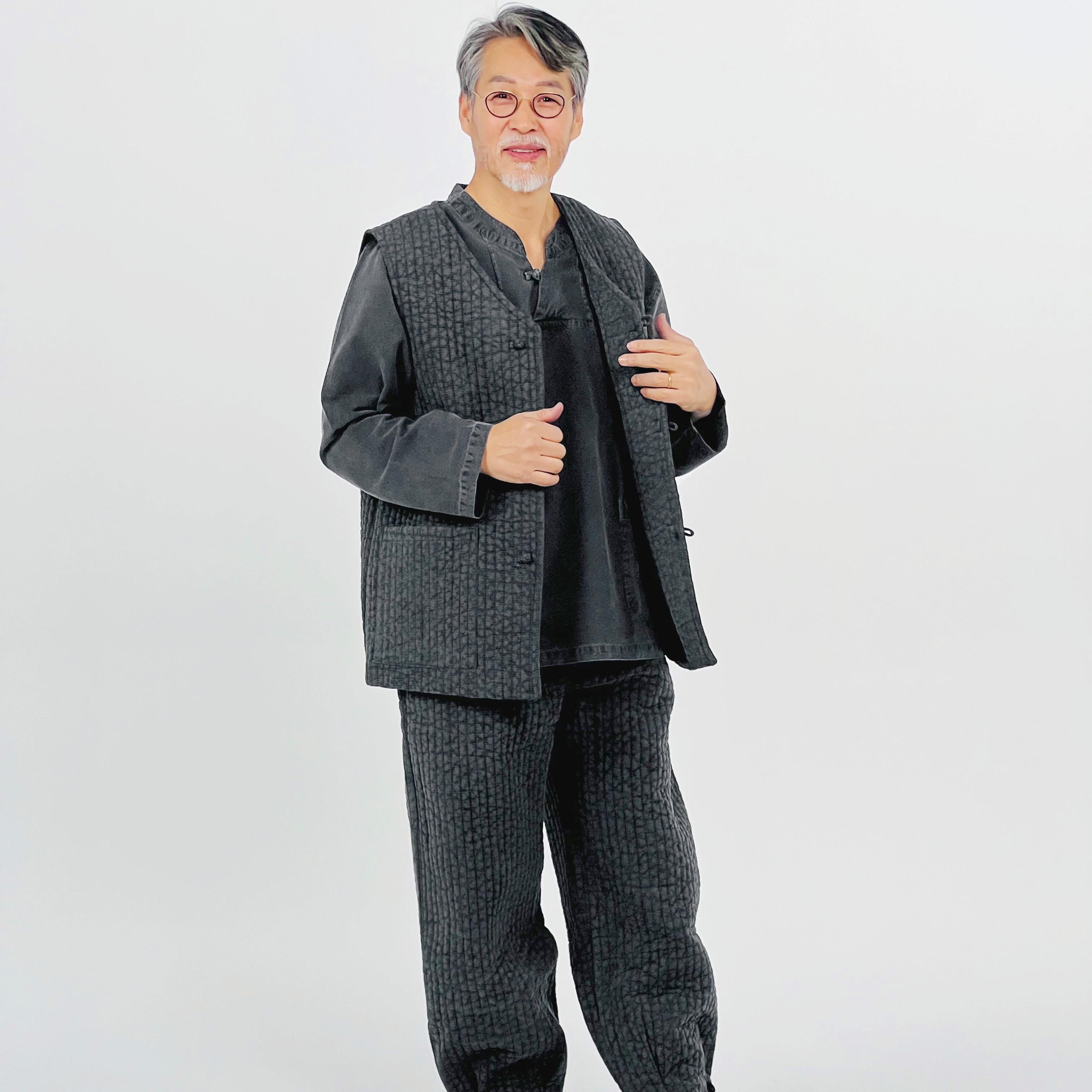 온고지신 한겨울용 털조끼+털바지 세트 개량한복(생활한복) 2가지 색상 - 상품 이미지