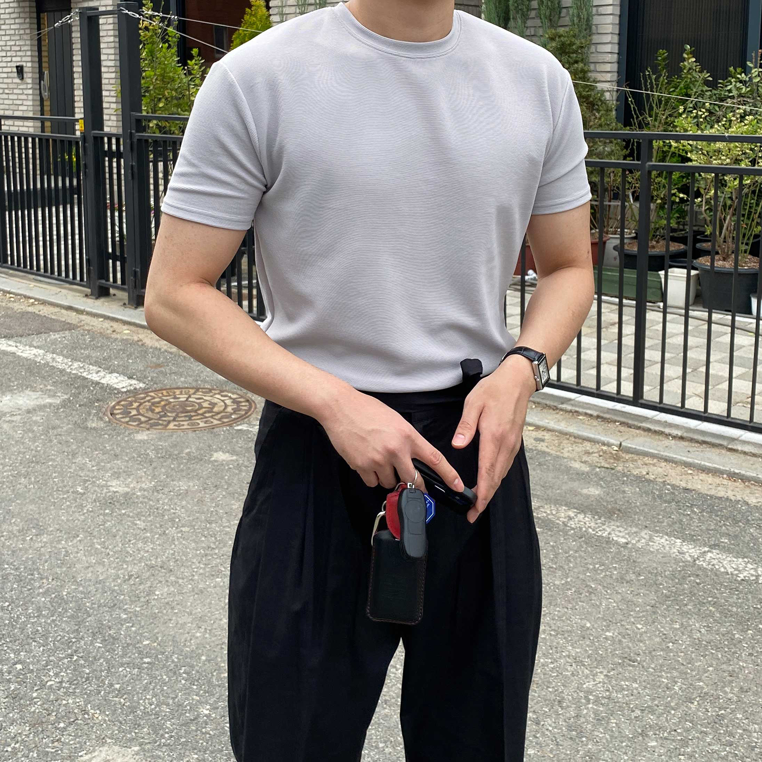 1+1 머슬핏반팔 쿨티 어깨넓어보이는옷 링클프리반팔 이미지 2