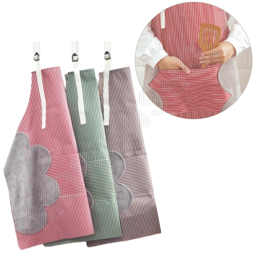 홀 서빙 앞치마 커피숍 위생 카페 방수 스트라이프