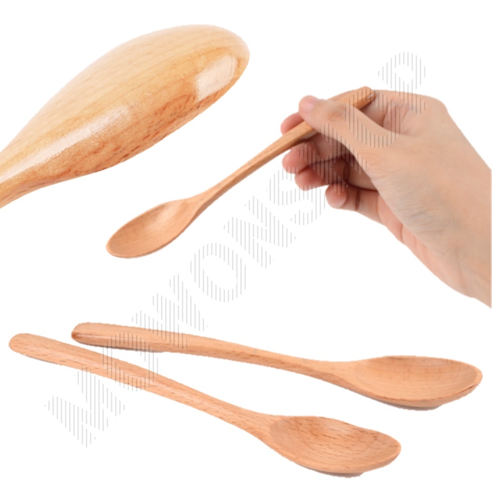 나무티스푼 우드 원목 커피젓는거 너도밤나무재질 - 메인 이미지