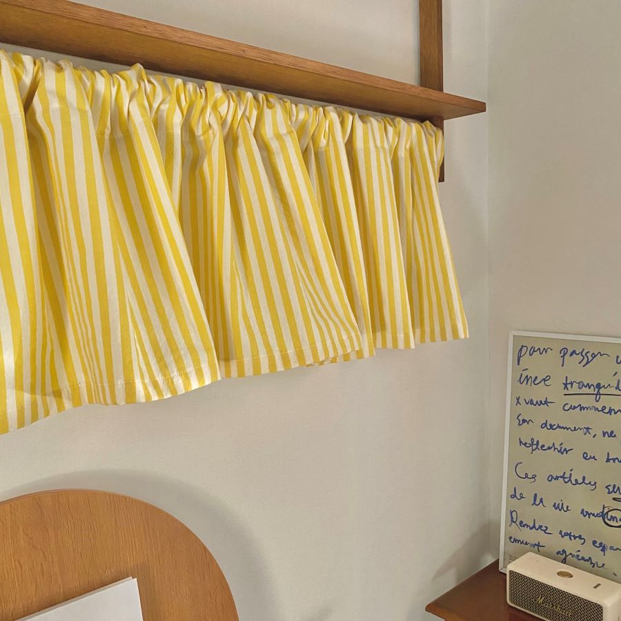 목화베리 가리개 커튼 창문 가림막 주방바란스커튼 주문제작 크림바닐라