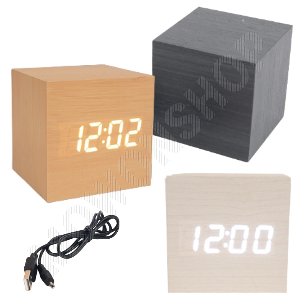 원목 탁상시계 led 무소음 건전지 미니 무선 나무
