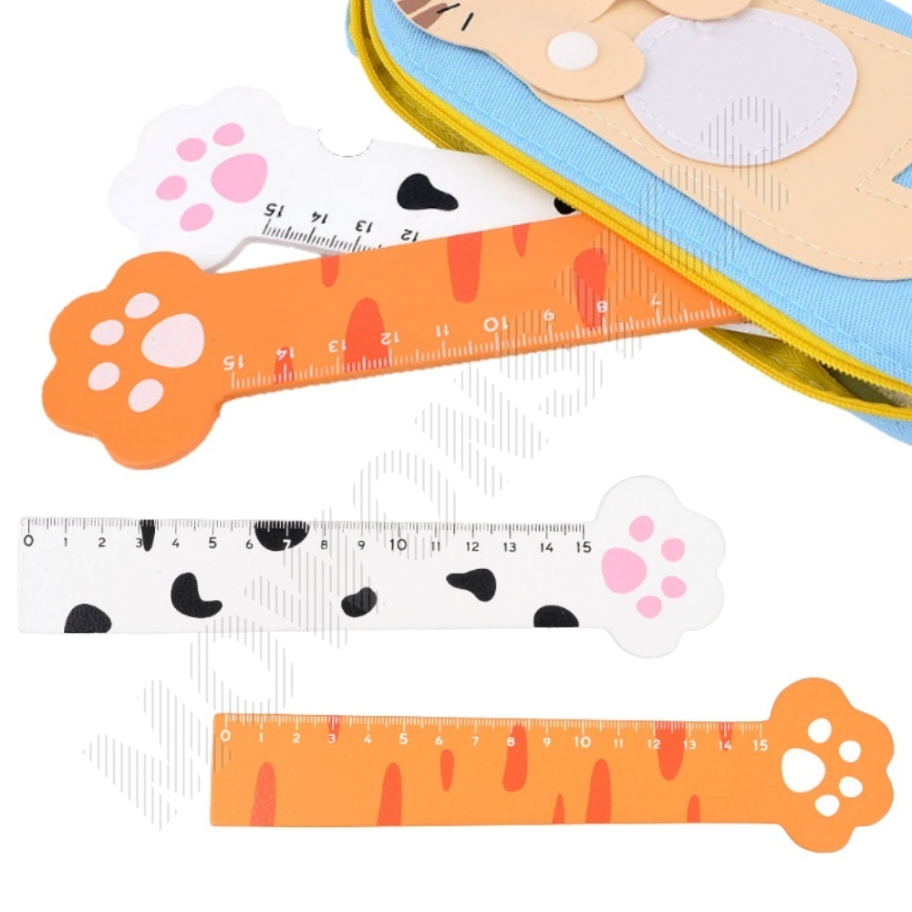 15센티 자 15센치 미니자 문구자 나무 방안자 15cm - 메인 이미지