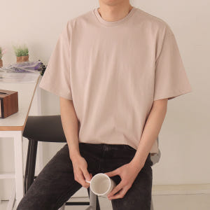 남자반팔티 레이어드 이너 오버핏 커플반팔티 착용 후기 | 사이즈/핏 총정리 - 상품 이미지 2