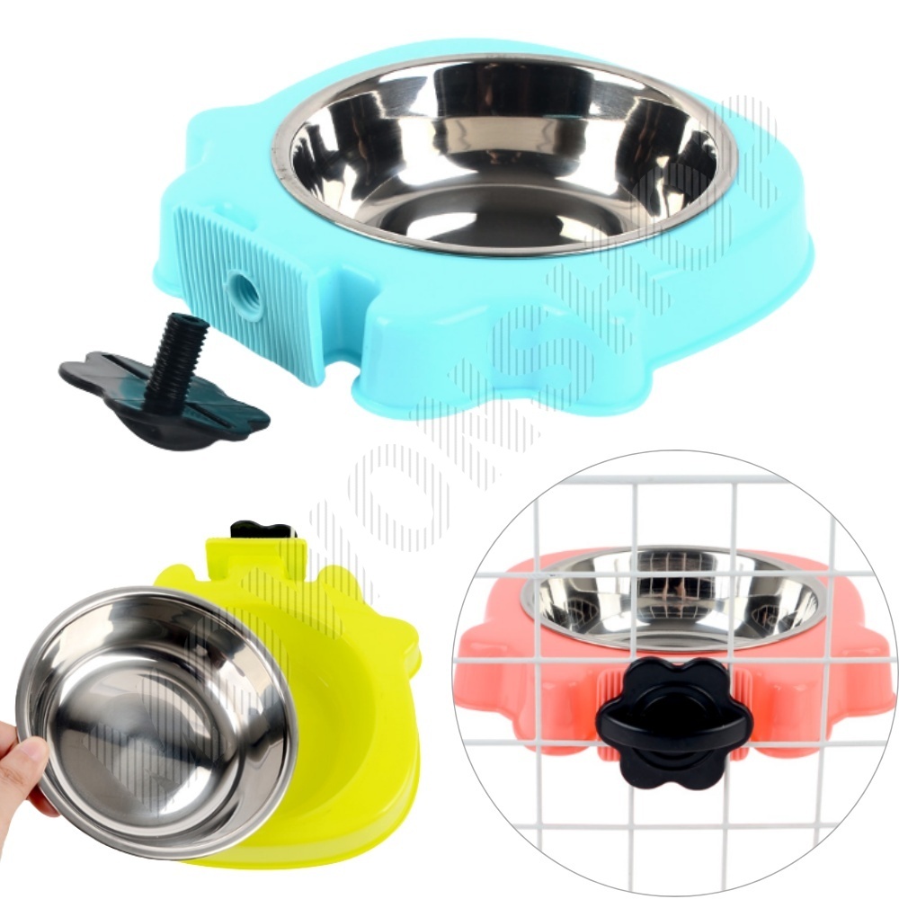 철장걸이 식기 높이조절 소형견 중형견 밥그릇 물그릇