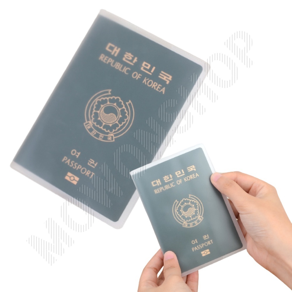 투명 여권케이스 여권 파우치 커버 반투명 케이스 - 상품 이미지