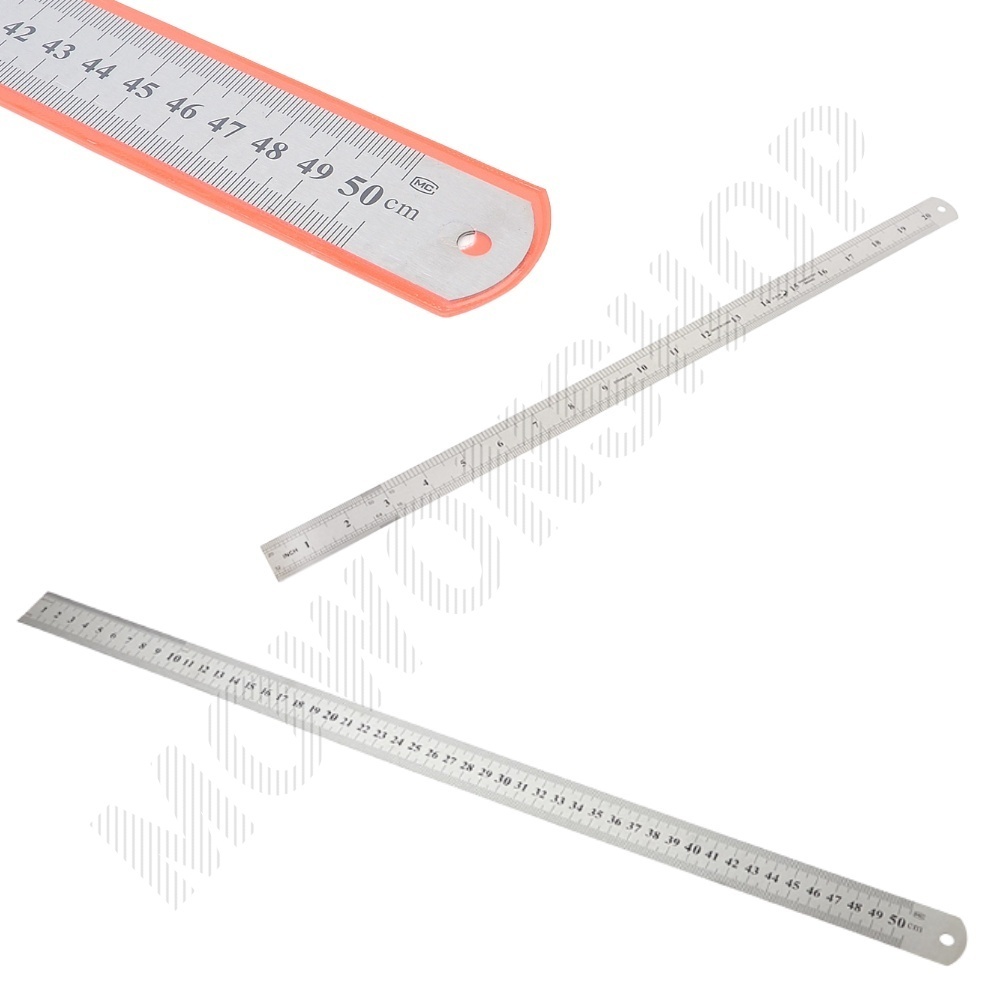 50센치 자 스틸 철제자 강철자 방안자 인치자 50cm - 메인 이미지
