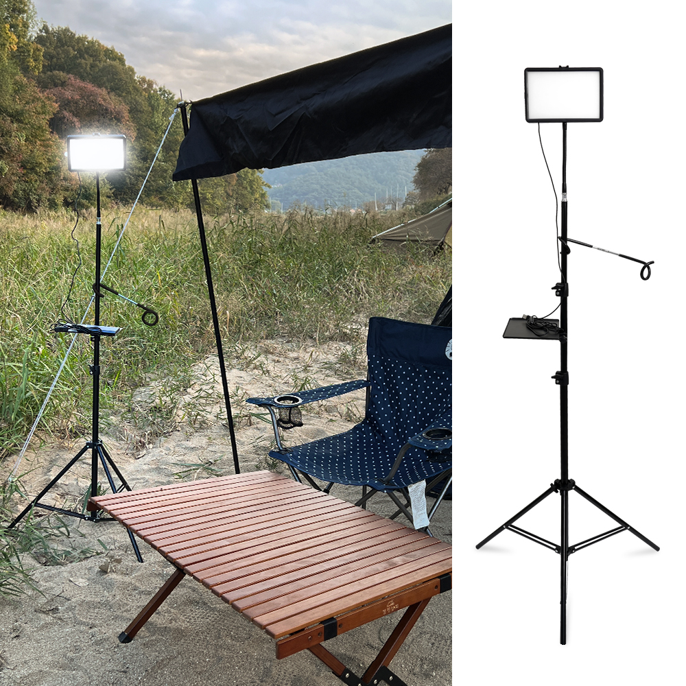 랜턴 걸이 스탠드 캠핑 조명 거치대 스탠드 미니 삼각대 돼지꼬리 미니탭 라이트