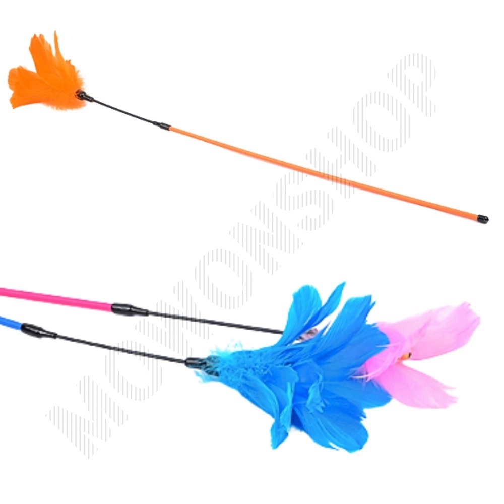 고양이 강아지풀 깃털 꿩털 고양이낚시대 장난감