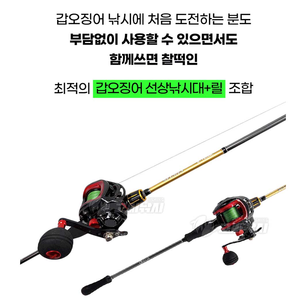 고씨낚시 입문용 갑오징어 쭈꾸미 낚시대 세트 서해 쭈갑 로드 릴 채비 기획전 - 상세 이미지 3
