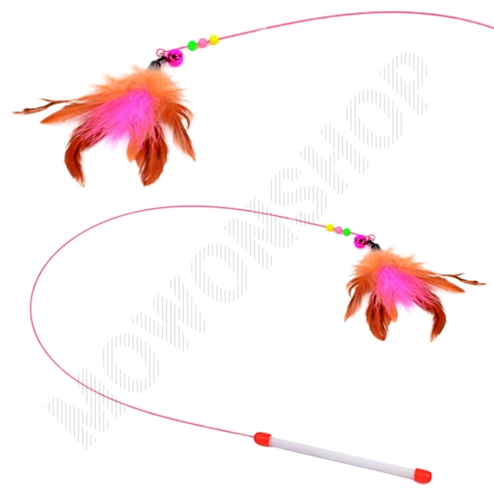 고양이 강아지풀 꿩털 깃털 고양이낚시대 장난감