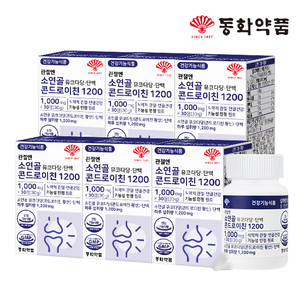 동화약품 관절엔 소연골 뮤코다당 단백 콘드로이친 1200 30정, 6개