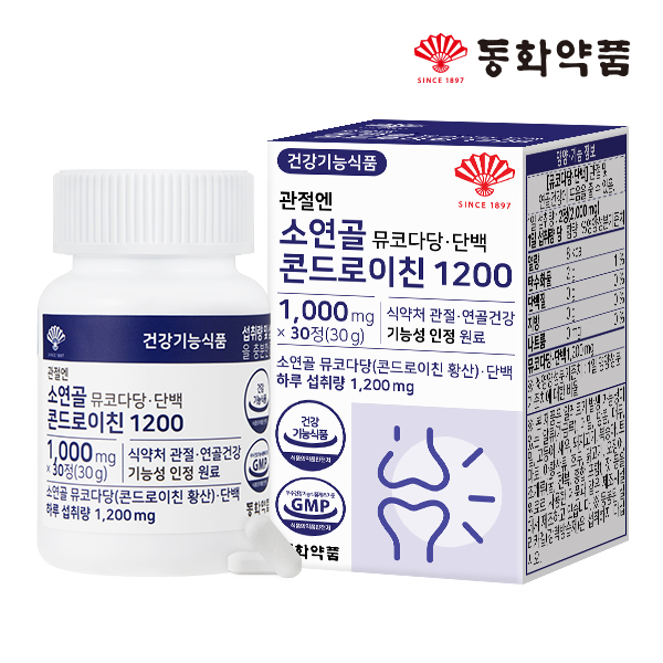 동화약품 관절엔 소연골 뮤코다당 단백 콘드로이친 1200 30정, 1개