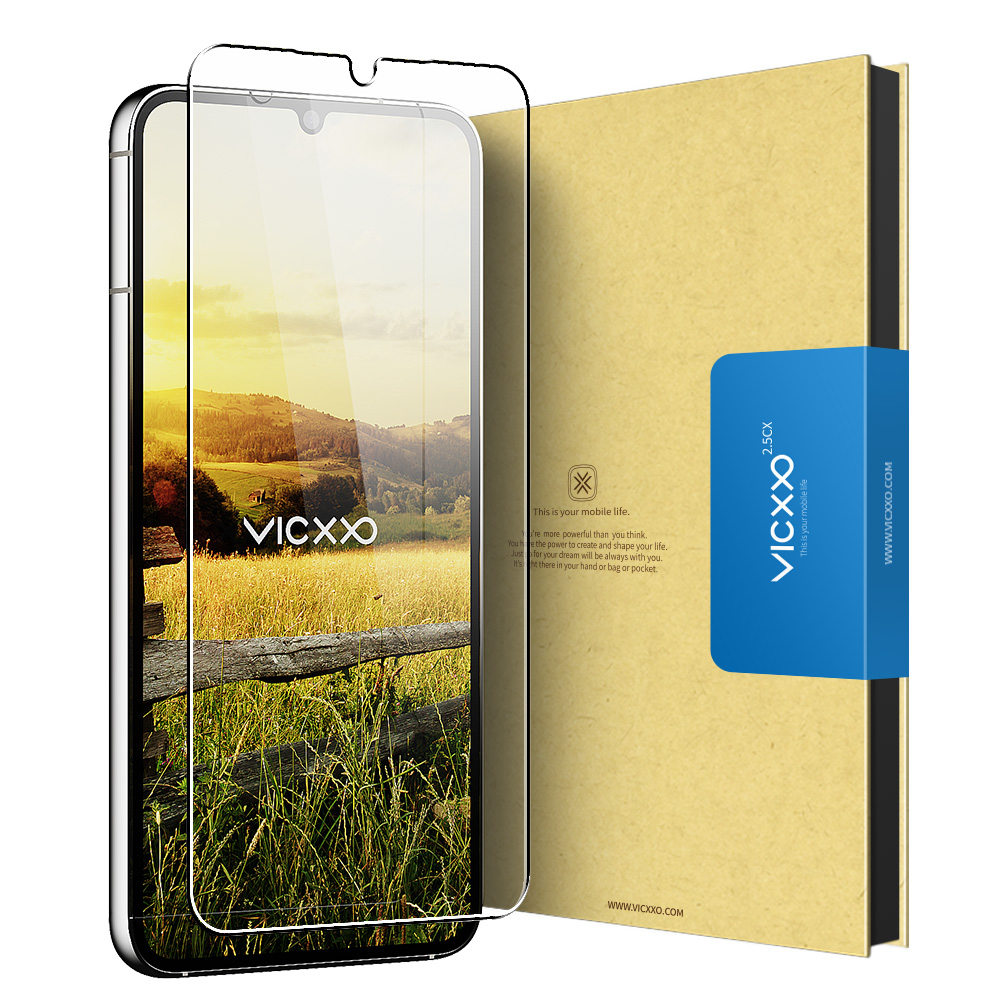 빅쏘 2.5CX 강화유리 필름 갤럭시A34, 2매입