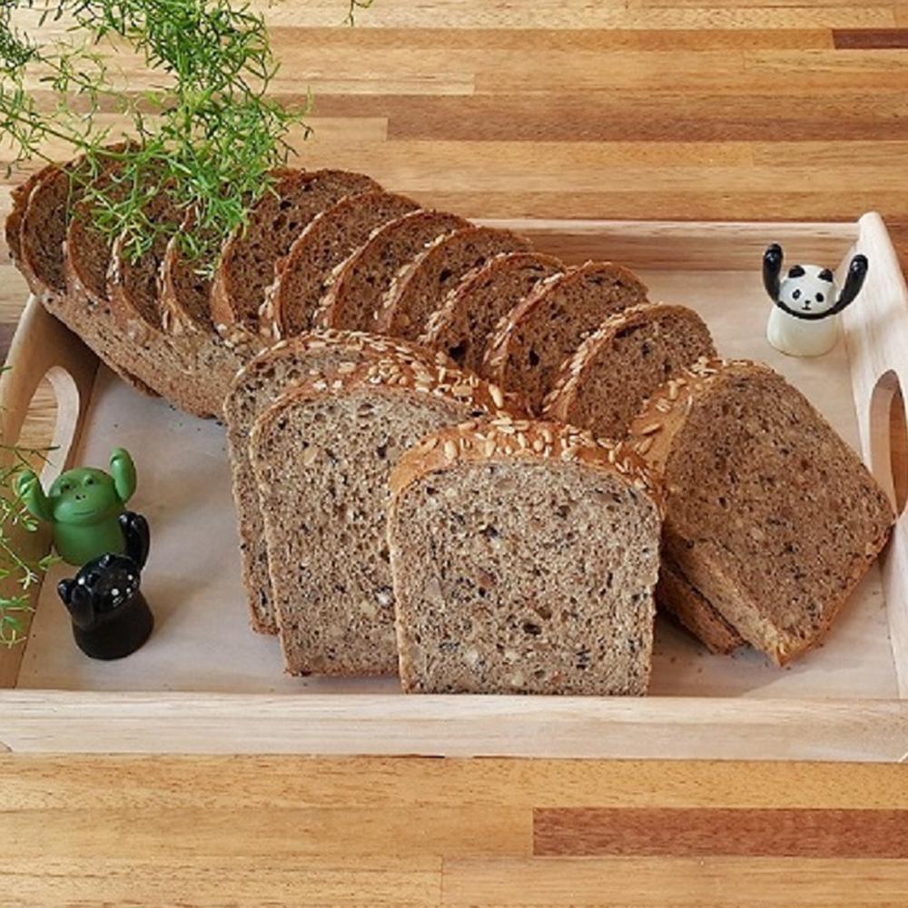 여주빵 100% 통밀식빵 900g 흑임자식빵 귀리식빵 여주가들어 더 건강한 비건 이미지 7