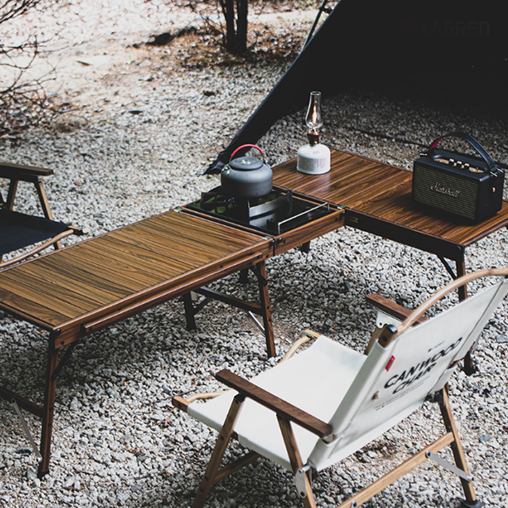 라그렌 캠핑 IGT 테이블 경량 확장 접이식 폴딩 휴대용 캔우드 버너 그릴 롤테이블