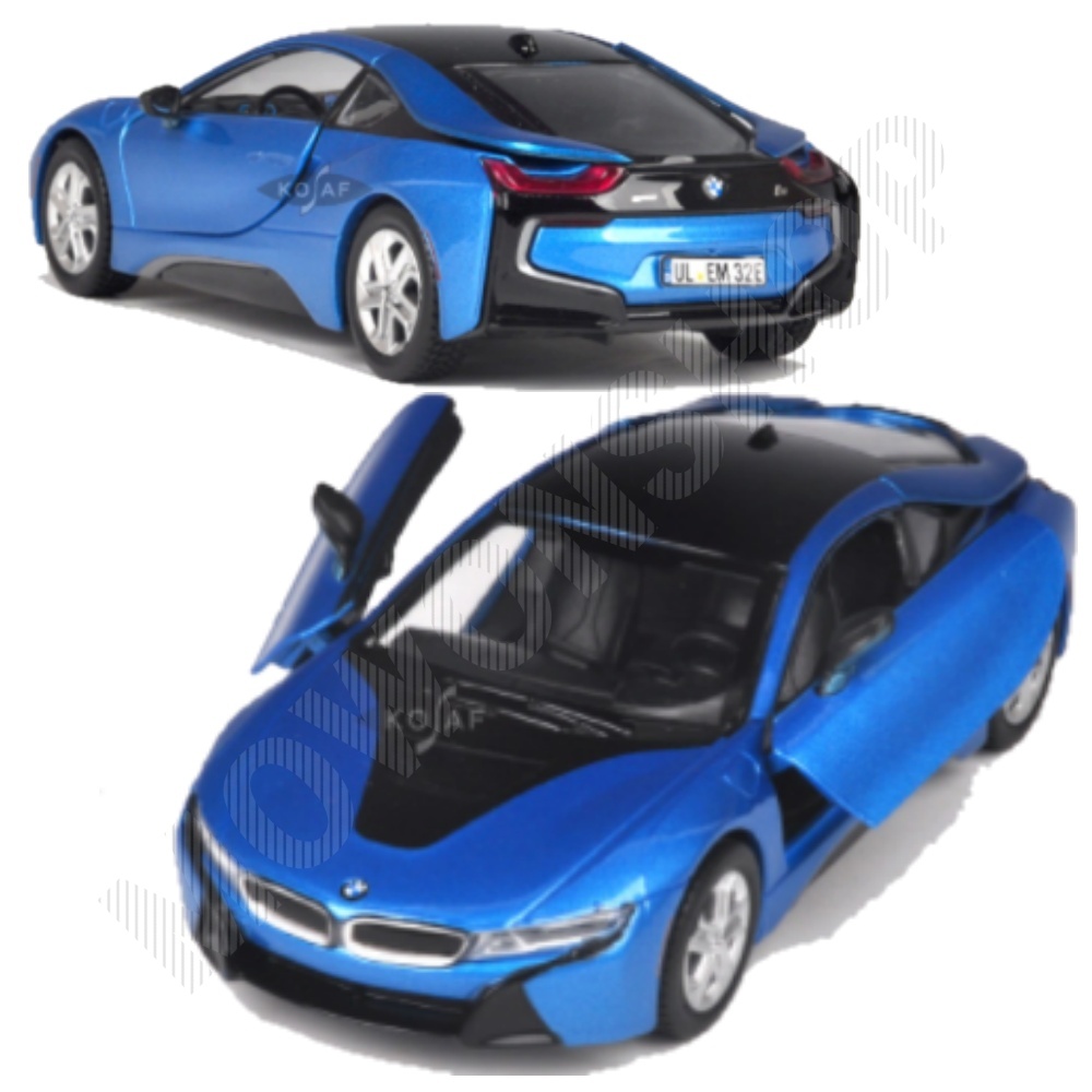 BMWi8 미니 모형 다이캐스트 피규어 장난감 블루 - 메인 이미지