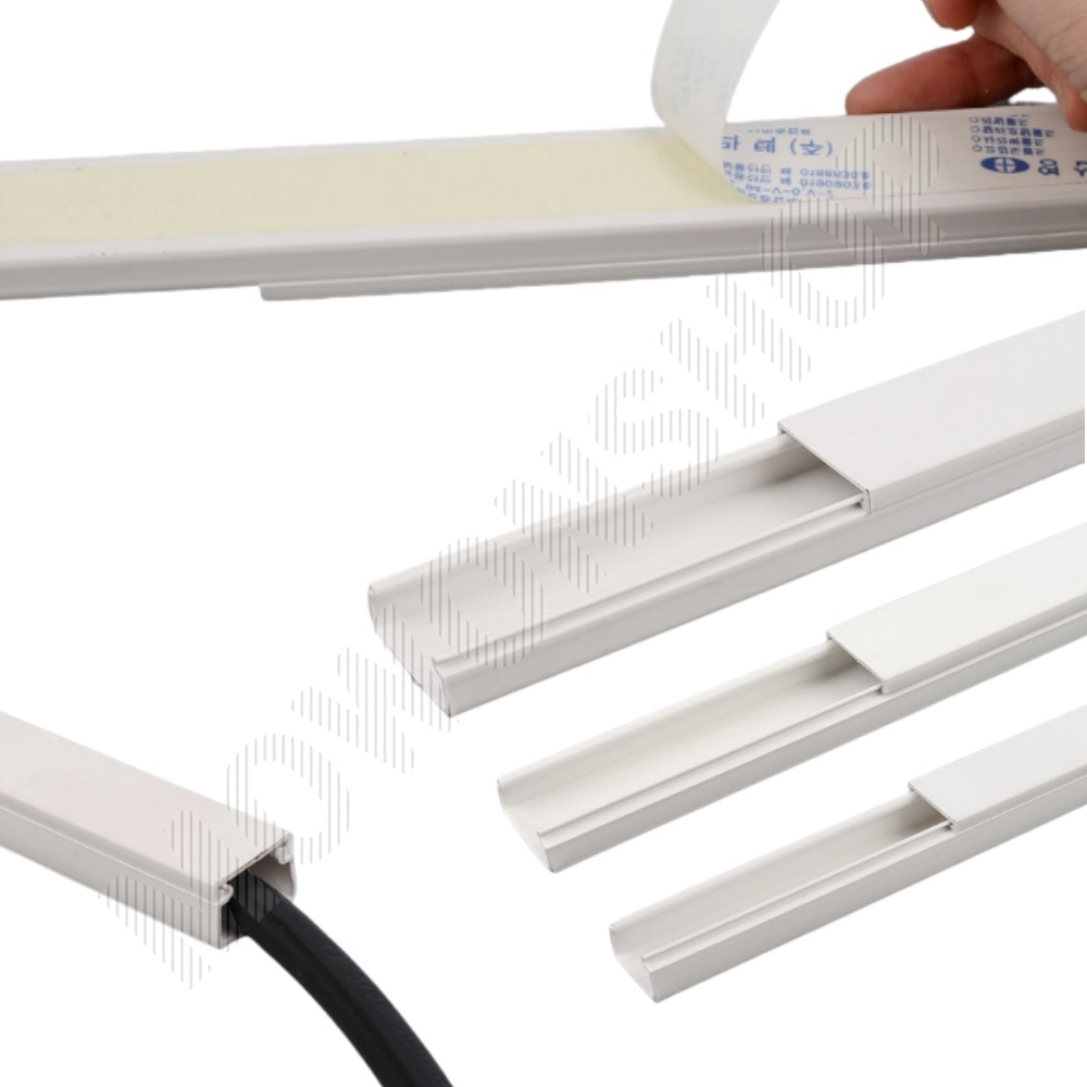 전기선 쫄대 졸대 몰딩 커버 가리개 벽 바닥 전선 PVC 몰딩 사각 3종