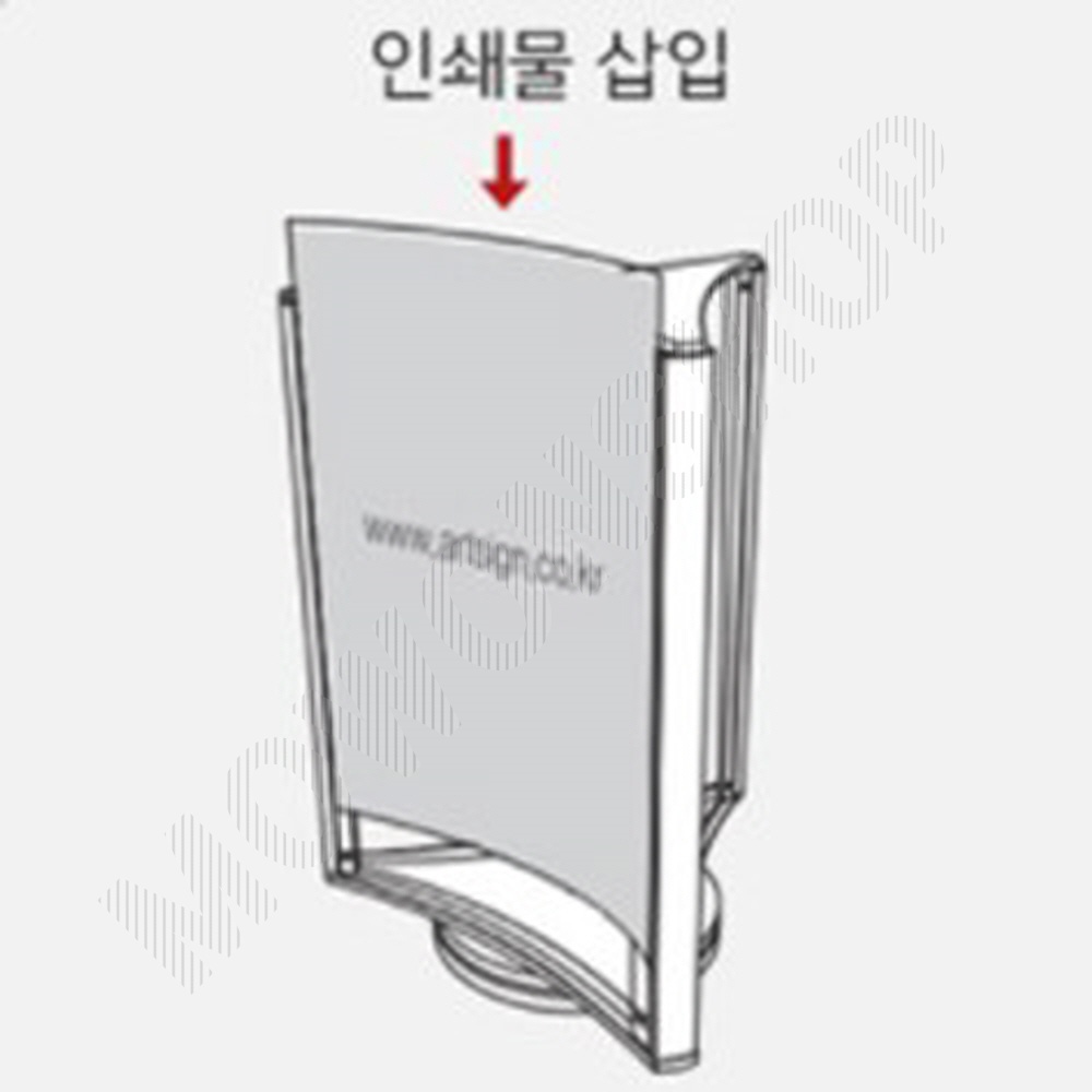 아크릴메뉴판 아크릴 꽂이 POP 안내판 회전형 A4 - 상세 이미지 4