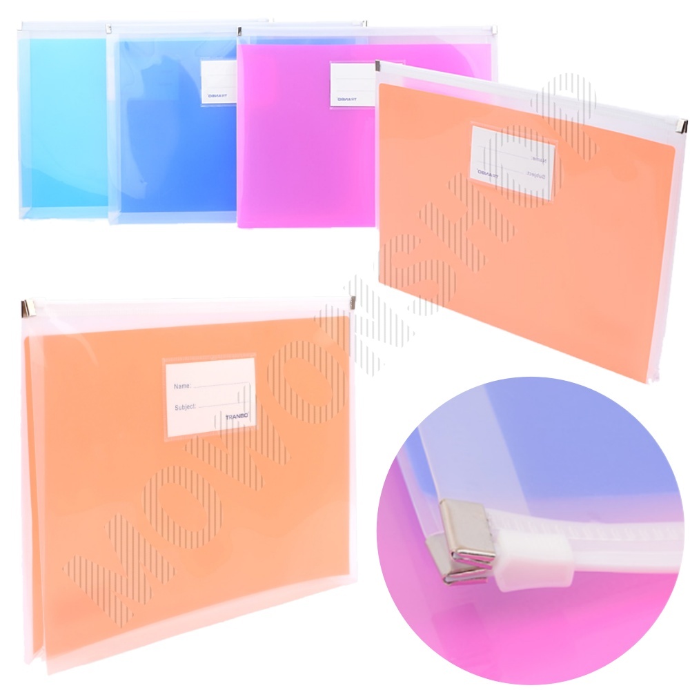 투명파일케이스 지퍼 서류파우치 a4클리어 파일