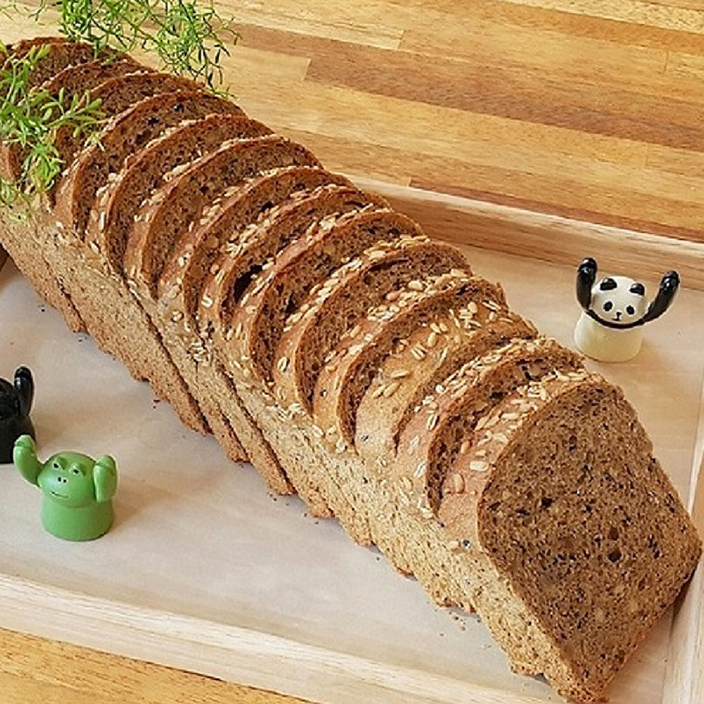 여주빵 100% 통밀식빵 900g 흑임자식빵 귀리식빵 여주가들어 더 건강한 비건 - 상세 이미지 3