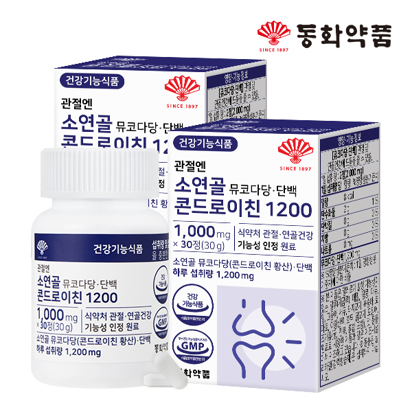 동화약품 관절엔 소연골 뮤코다당 단백 콘드로이친 1200 30정, 2개
