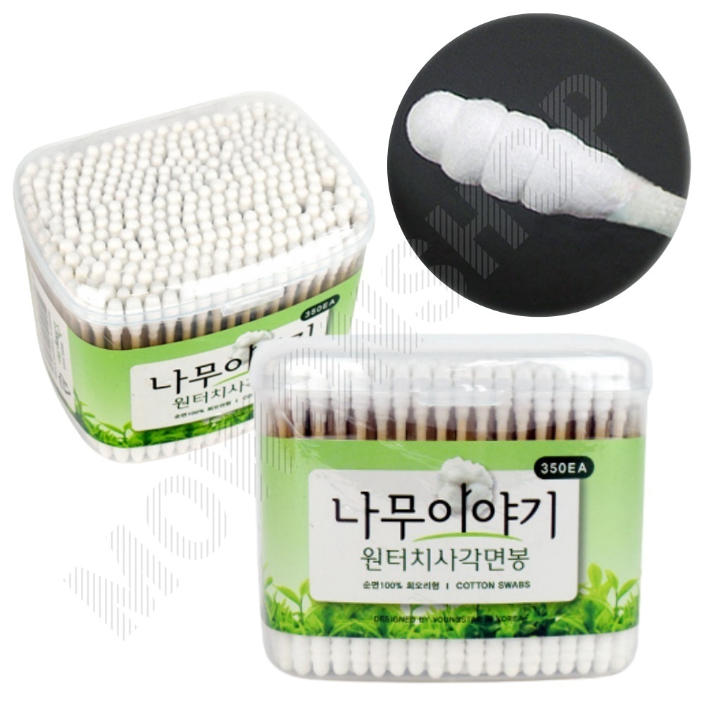 회오리 면봉 클렌징 귀지 나무 화장 약국 여드름 350p - 메인 이미지