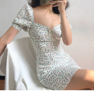 잔꽃 플라워 하객원피스 루즈핏 꽃무늬 원피스 착용 후기 | 사이즈/핏 총정리 - 상품 이미지 4