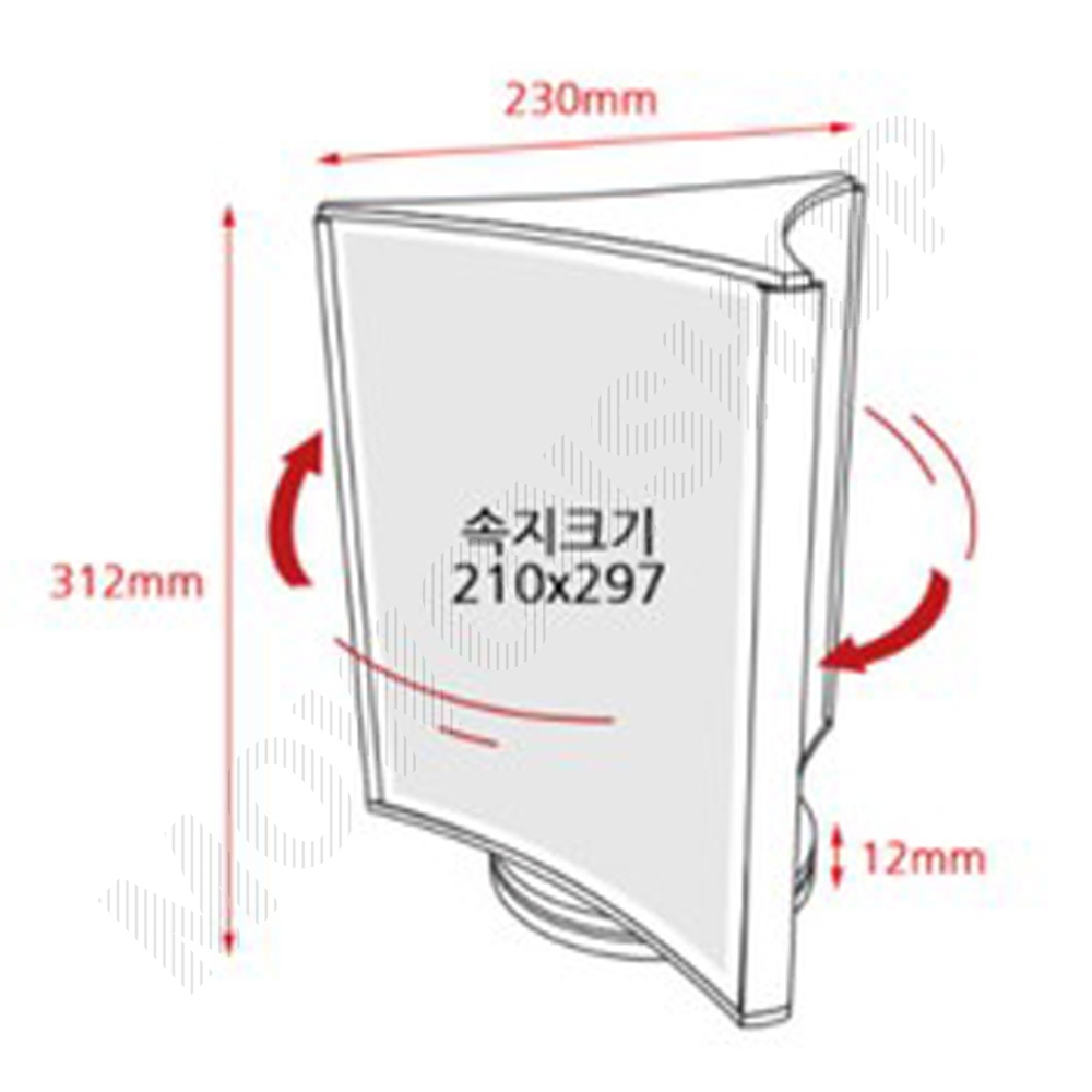 아크릴메뉴판 아크릴 꽂이 POP 테이블 회전형 A4 - 상세 이미지 3