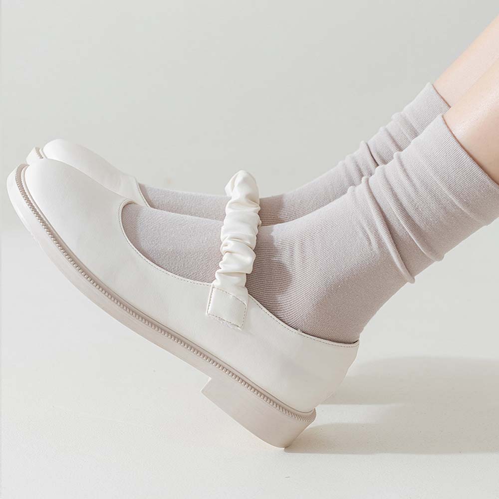 에멜강스 무압박 파스텔 면 양말 장목 무봉제 임산부 산모 돌돌이 무지 긴 검정 흰 양말 상세 이미지 8