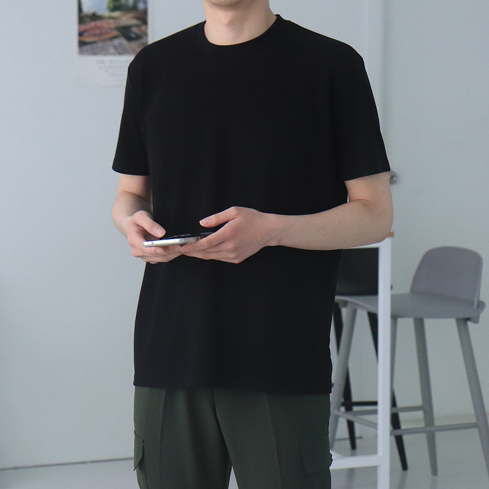 남자반팔티 구김없는 이너 머슬핏 반팔 이미지 4