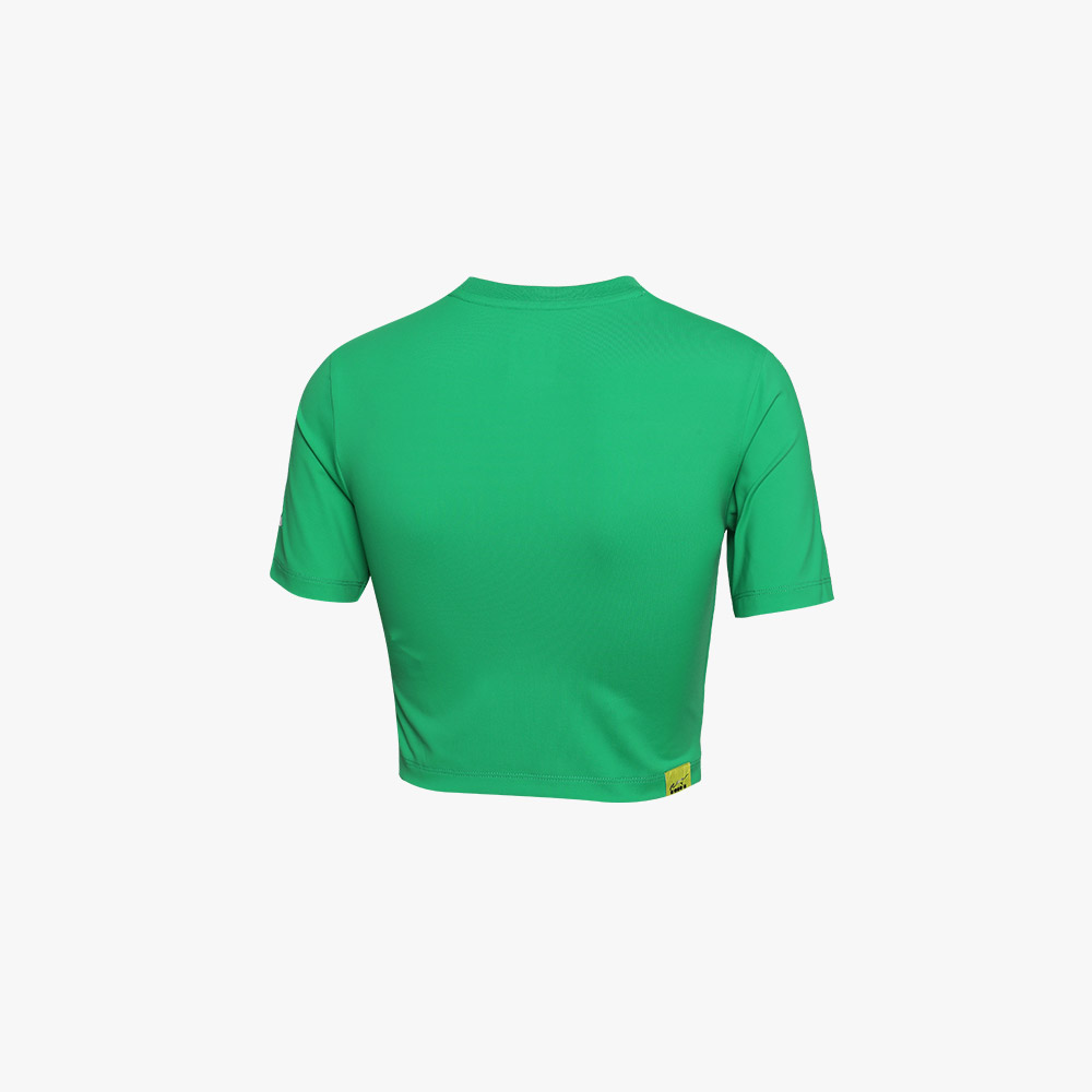 스타디움 액티브 크롭 반팔티셔츠 우먼 GREEN : diadora