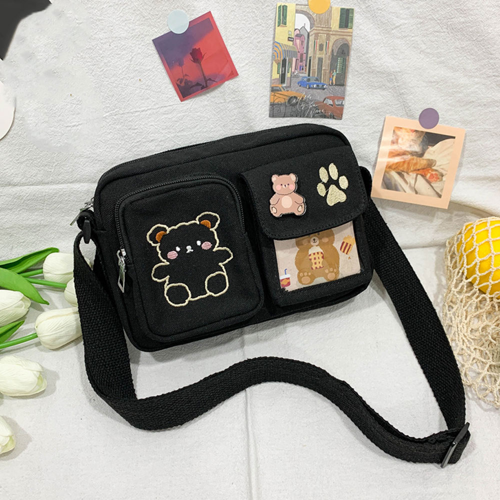 핸드폰가방 여아크로스백 메신저가방 곰돌이 미니 캐주얼 크로스백