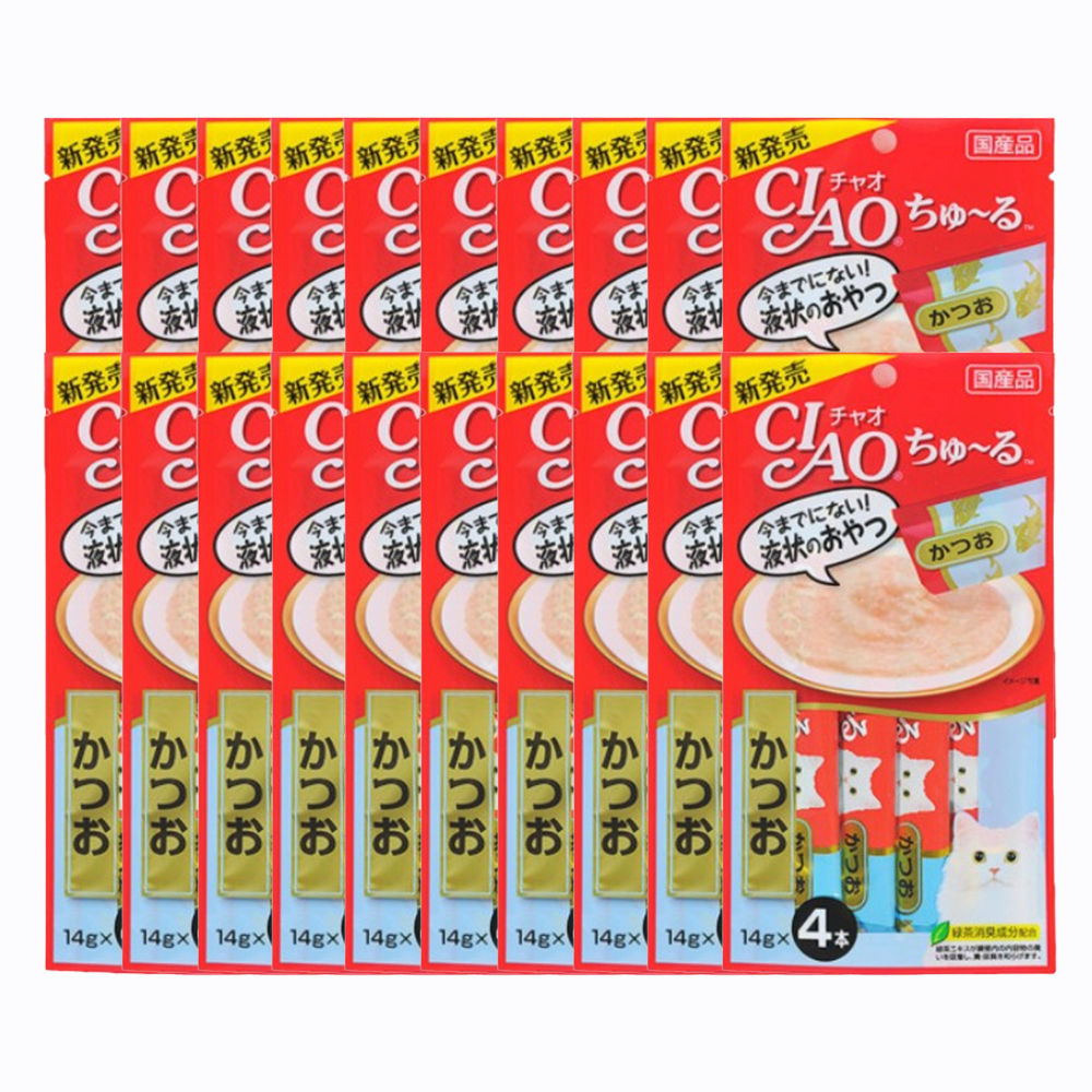 [최신생산] 이나바 챠오츄르 고양이 츄르간식 가다랑어, 56g, 20개