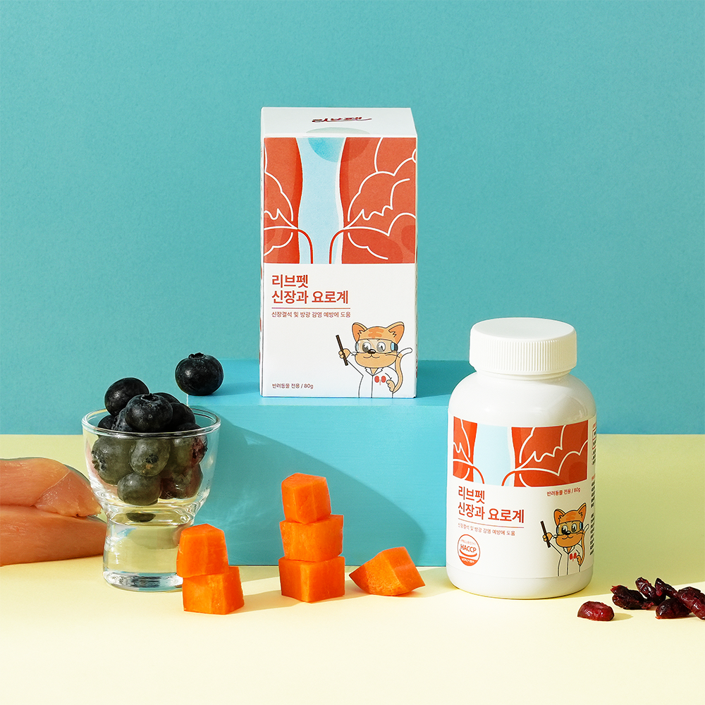 리브펫 신장과 요로계 강아지 고양이 신장 영양제 80g, 1개