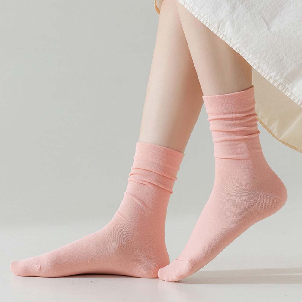 에멜강스 무압박 파스텔 면 양말 장목 무봉제 임산부 산모 돌돌이 무지 긴 검정 흰 양말 상세 이미지 6