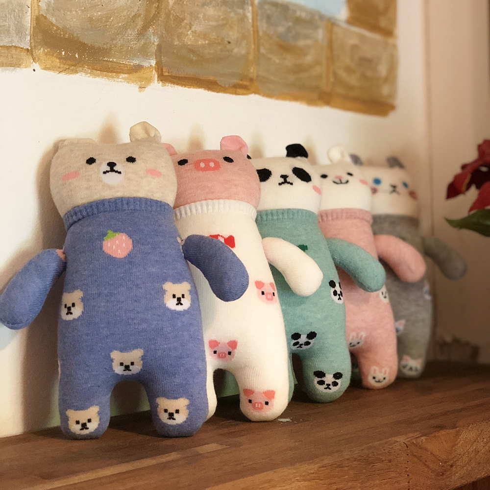 몰랑몰랑 애니멀 양말인형만들기 10인용 애착인형 DIY(실 바늘 양말 방울솜포함) - 상세 이미지 3