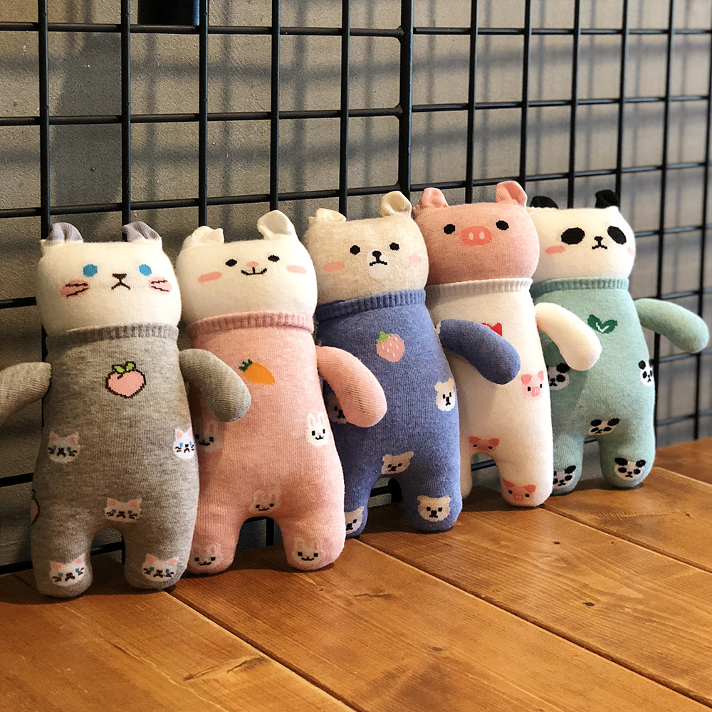 몰랑몰랑 애니멀 양말인형만들기 10인용 애착인형 DIY(실 바늘 양말 방울솜포함) - 상세 이미지 4