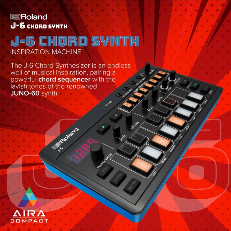 ROLAND J-6 롤랜드 코드 신스 AIRA 컴팩트 코드 신디사이저 시퀀서 : 우부주부