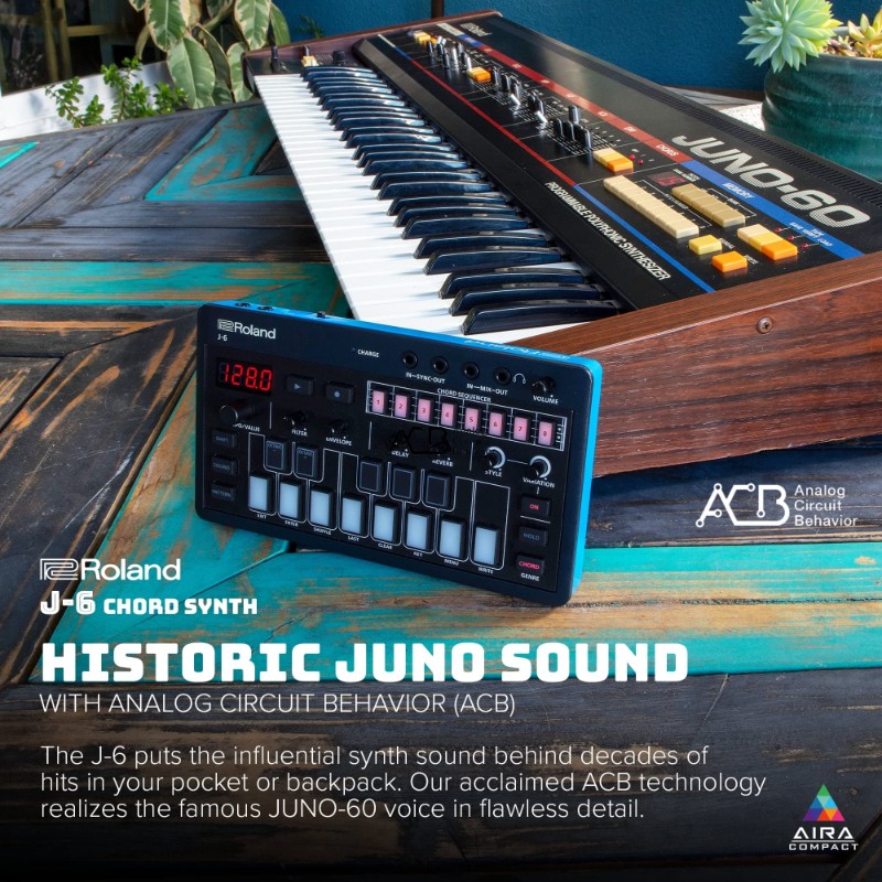 ROLAND J-6 롤랜드 코드 신스 AIRA 컴팩트 코드 신디사이저 시퀀서 : 우부주부