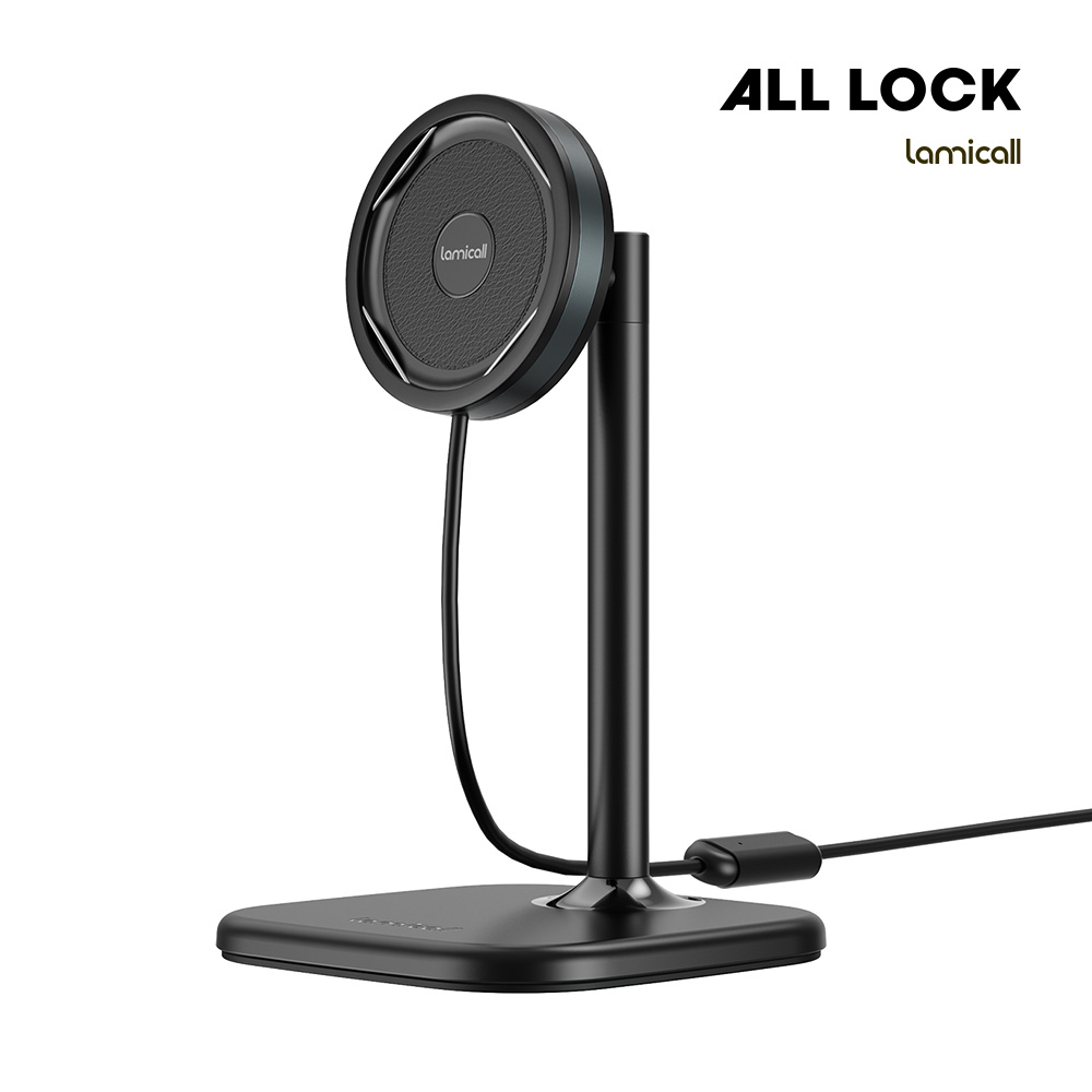 라미콜 올락 탁상 데스크탑 스탠드 맥세이프 케이스부착형 휴대폰 15W 무선 충전 거치대 - 상세 이미지 5