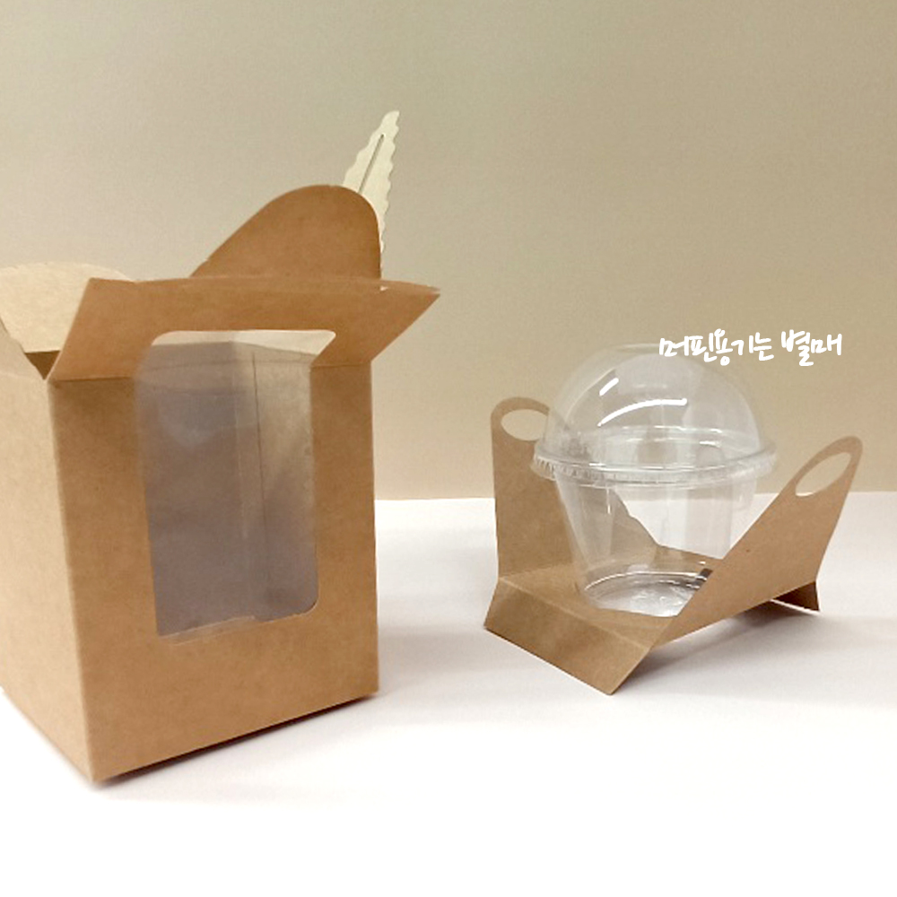 크라프트 머핀상자 1구 컵케이크박스 - 상세 이미지 5