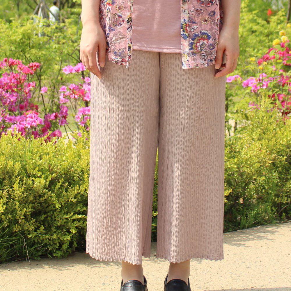 할머니바지 보리주름바지 베이지 밴딩바지 60대70대80대90대생신 할머니옷선물 어버이날 이미지 6